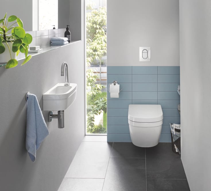 Grohe Euro vegghengt toalett, uten skyllekant, hvit