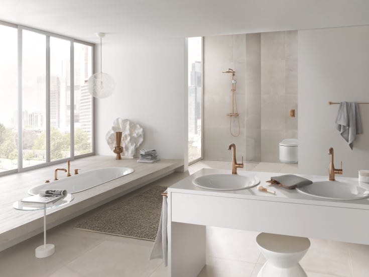 Grohe Euphoria XXL 310 duschset, borstad koppar