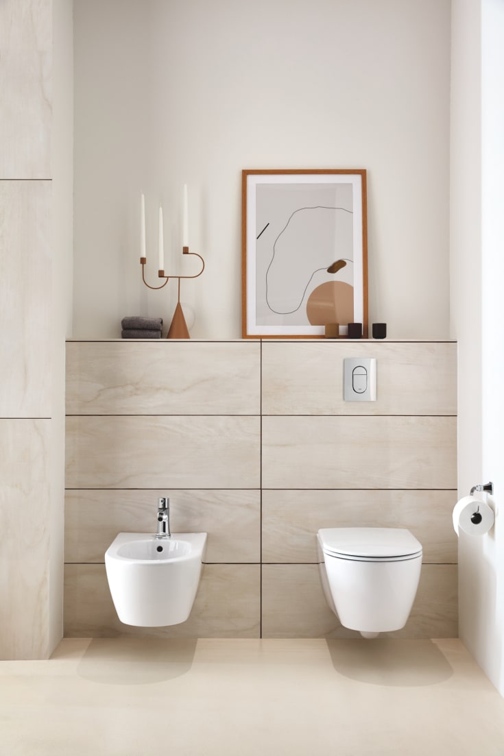 Grohe Essence væghængt toilet, uden skyllekant, rengøringsvenlig, hvid