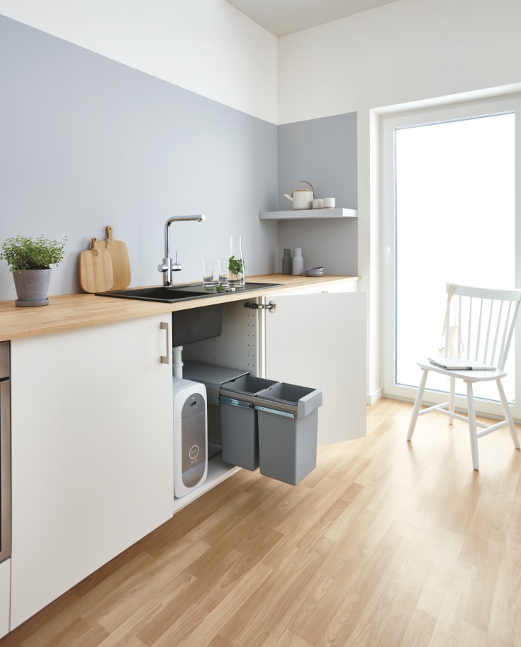 Grohe Blue Home køkkenarmatur, afkølet vand, brus, krom