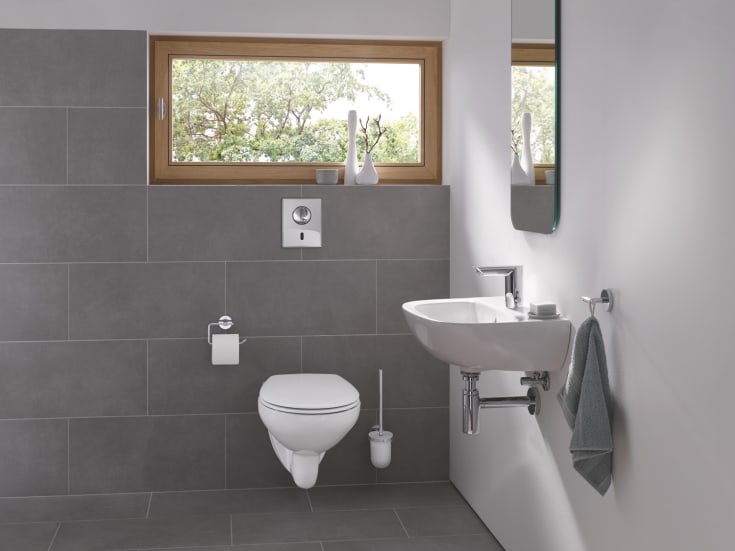 Grohe Bau Cosmopolitan E håndvaskarmatur, berøringsfri, krom