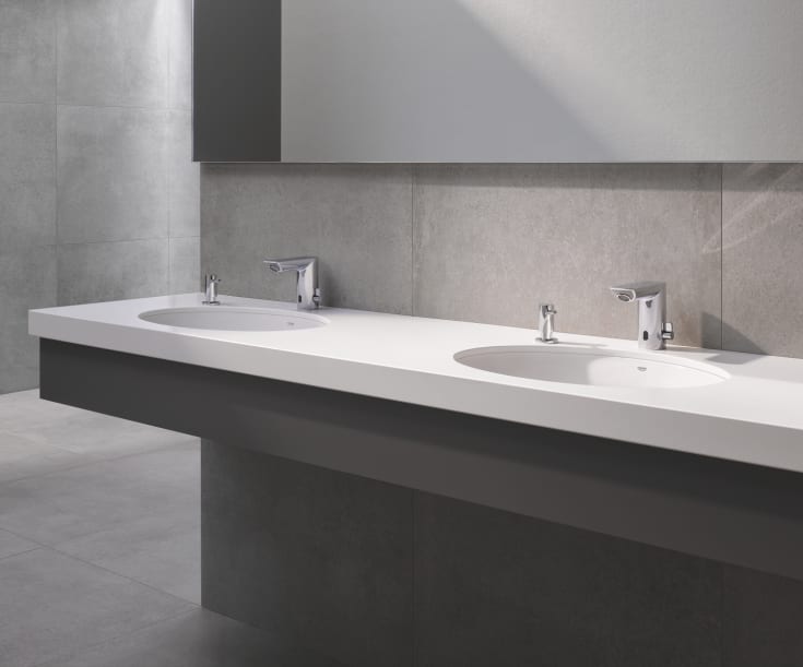 Grohe Bau Cosmopolitan E håndvaskarmatur, berøringsfri, krom