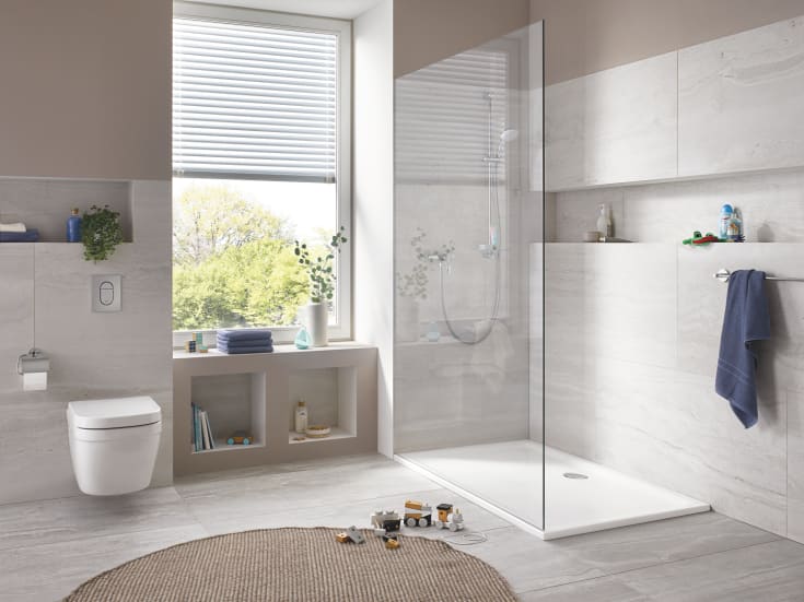 Grohe Euro Ceramic vegghengt toalett, uten skyllekant, hvit