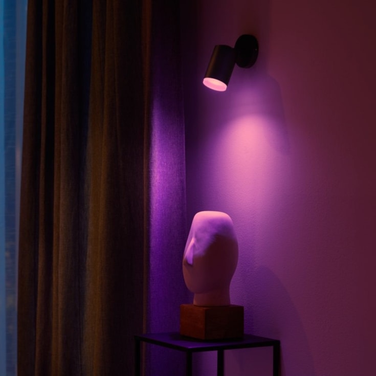Philips Hue Fugato spotter i tak, sort