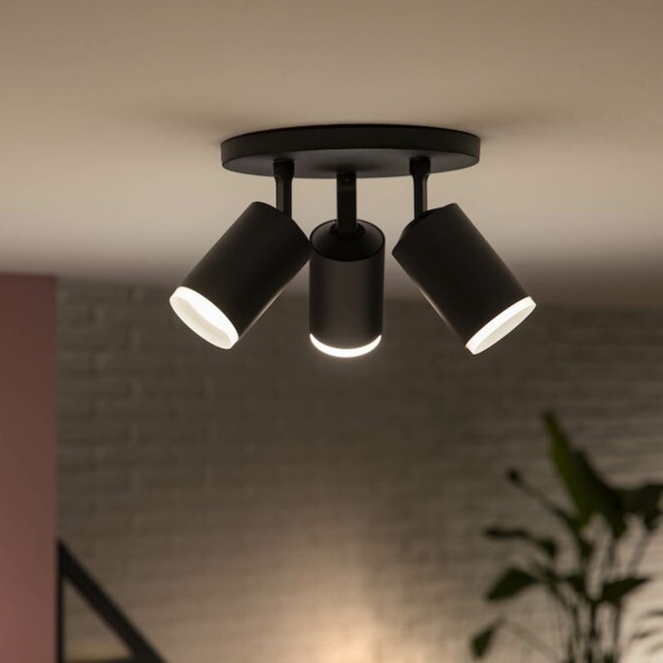 Philips Hue Fugato spotter i tak, sort