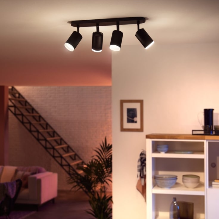 Philips Hue Fugato spotter i tak, sort