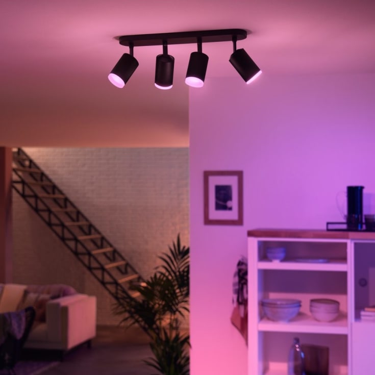 Philips Hue Fugato takspotlight, svart