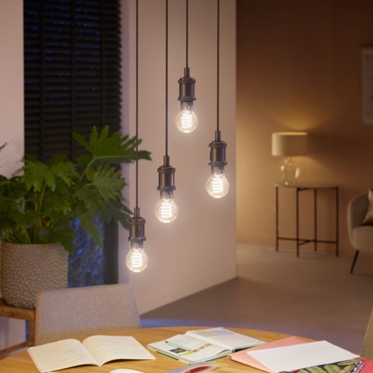 Philips Hue White Ambiance E27 standardlampa, 2-pack