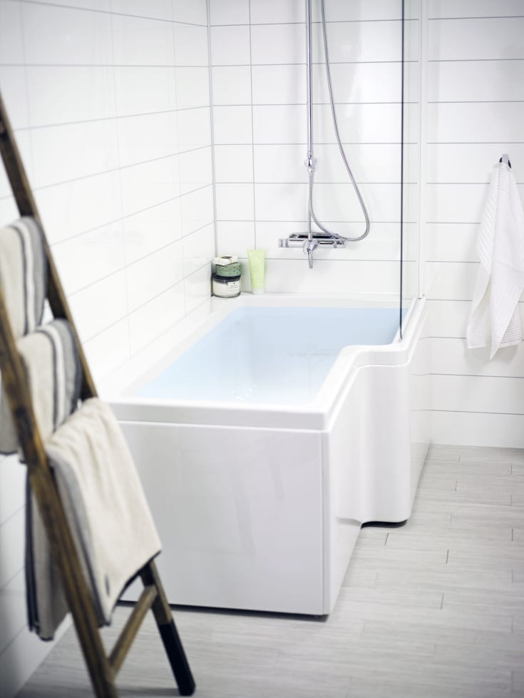 Svedbergs Z150 badkar 150x85 cm, höger, vit