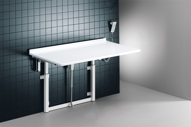 Pressalit Care skötbord, 80x140 cm, vit
