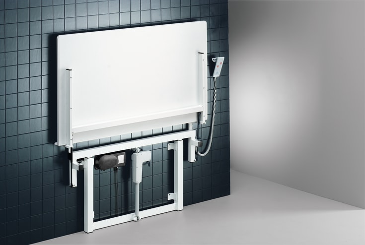 Pressalit Care skötbord, 80x140 cm, vit