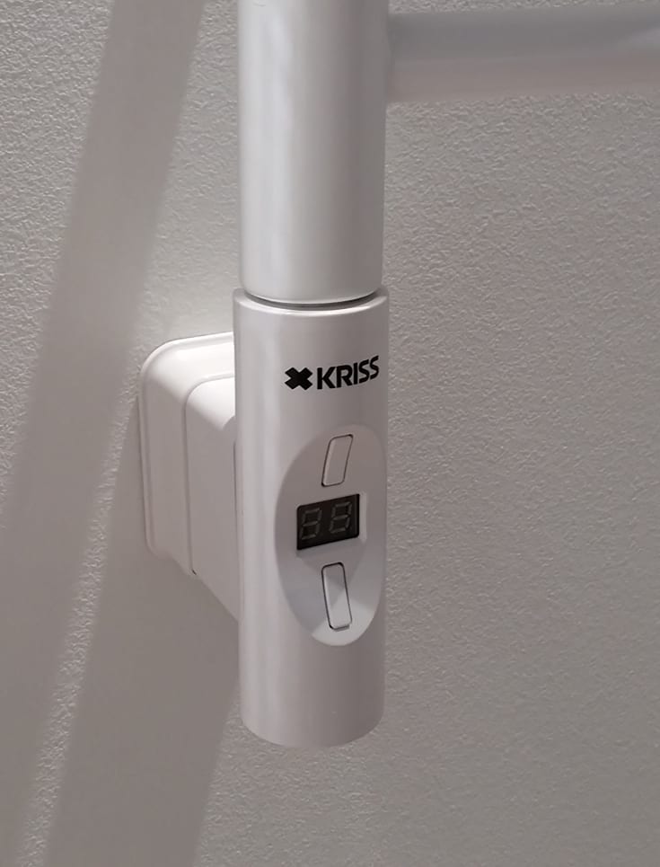 Kriss Nuvo 2 elpatron, 600W, termostat & timerfunktion, hvid