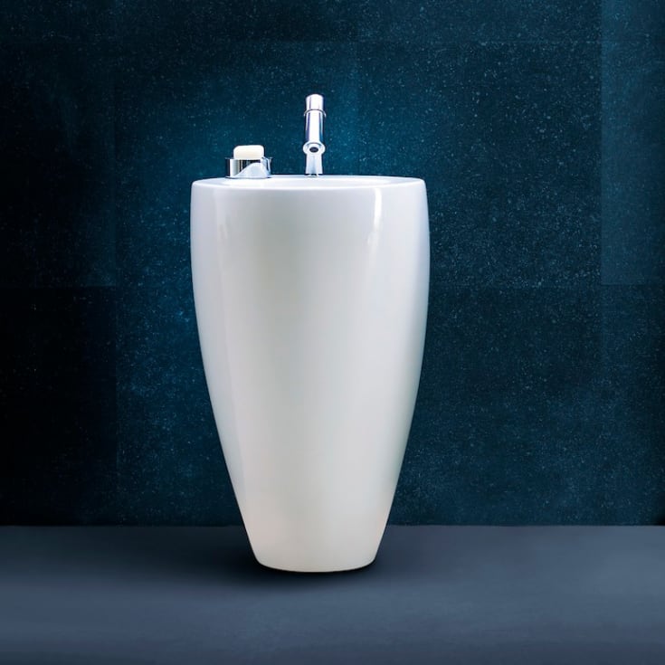 Ilbagno Alessi tvättställ, 52x53 cm, vit