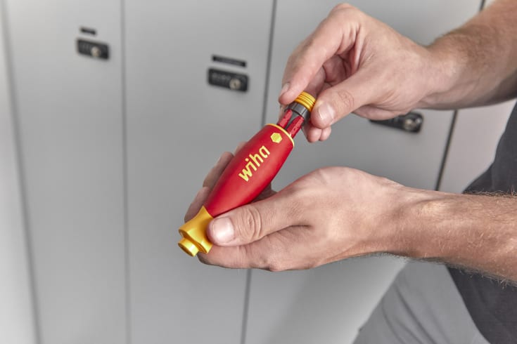 Wiha PocketMax bitsskruetrækker med 4 slimbits, 1000V