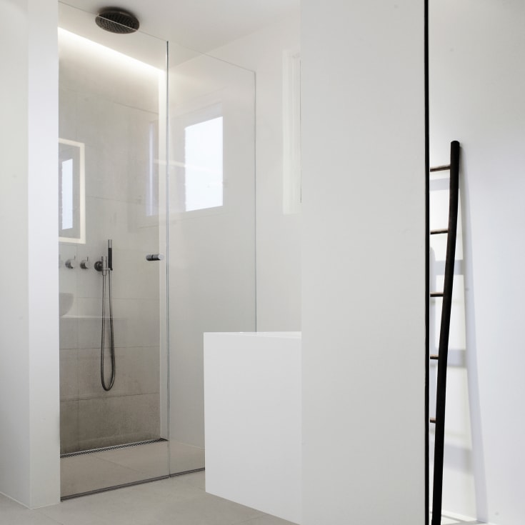 Unidrain 1001 afløbsarmatur, 900 mm, mellem 2 vægge