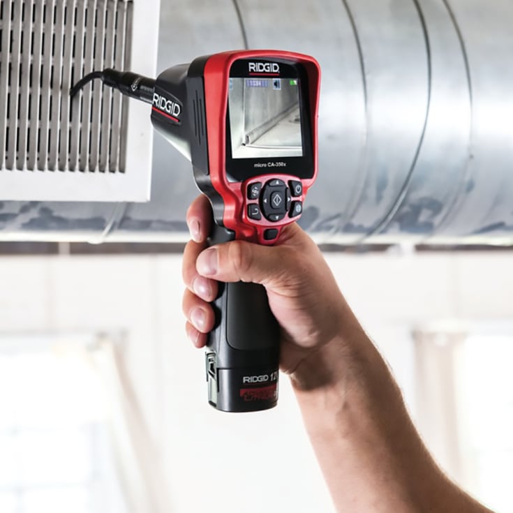 Ridgid Micro CA-350X inspektionskamera - med Wi-Fi og Bluetooth 3,5" farveskærm