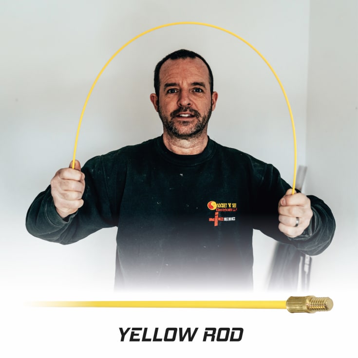Super Rod sökstång, 1 meter, 5 delar, gul