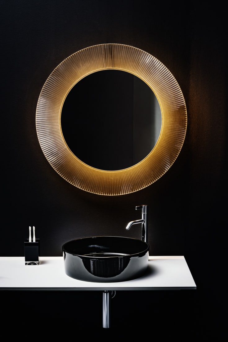 Kartell Laufen tvättställ, Ø42 cm, matt svart