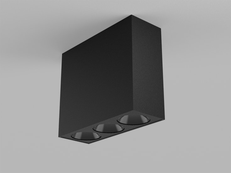 Molto Luce Dark Night påbyggingsspot, 7W, matt sort