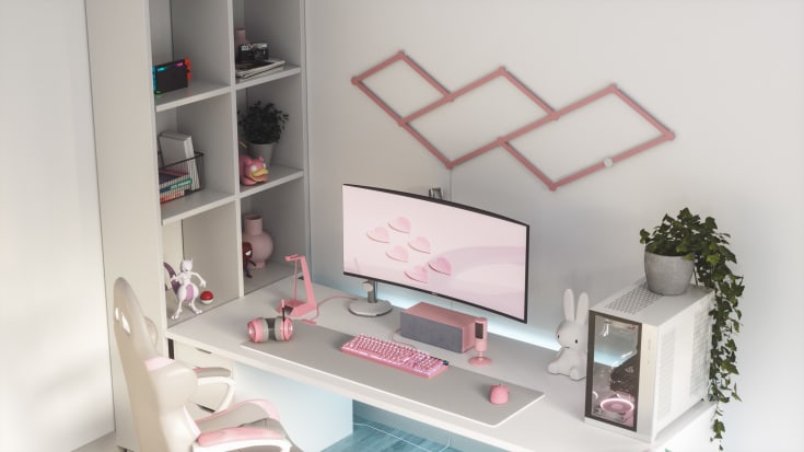Nanoleaf Lines panelcover, rosa