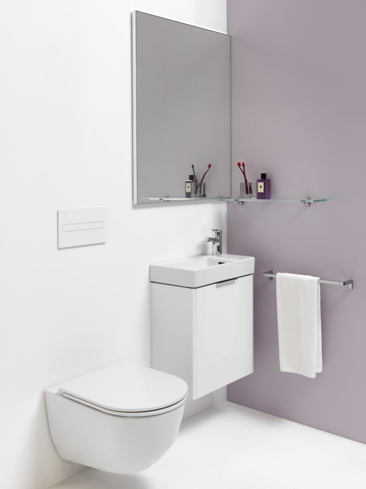 Laufen Pro S tvättställ, 48x28 cm, vänster, vit