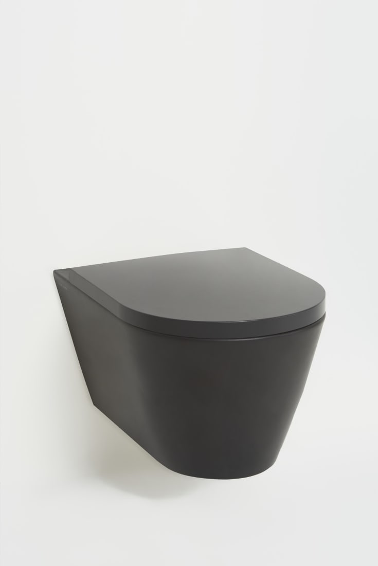 Kartell Laufen toalettsits, soft close, snabbfäste, svart