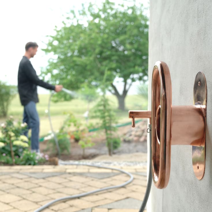 Frostline Wall vattenutkastare, till 15-35 cm, kopparbelagt rostfritt stål