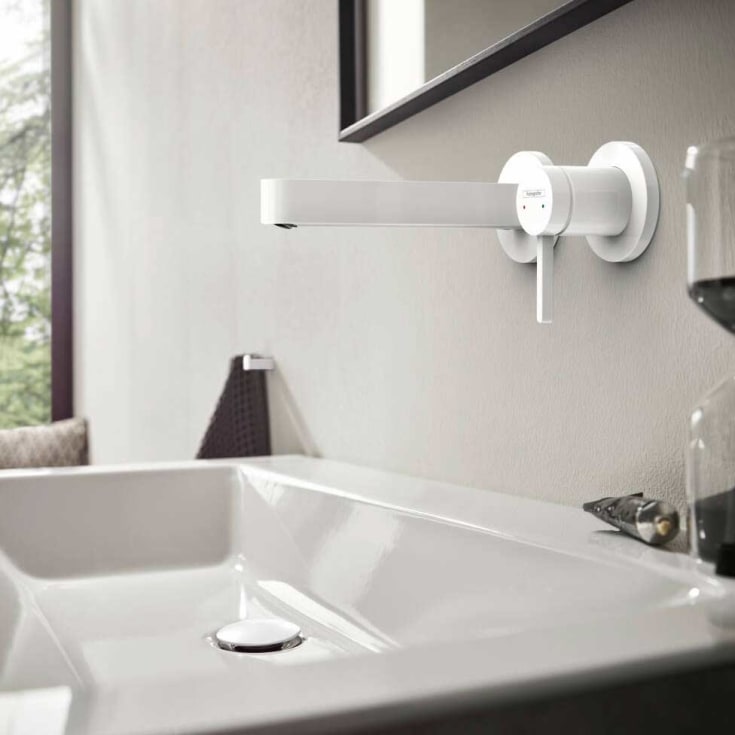 Hansgrohe Finoris tvättställsblandare, mat vit