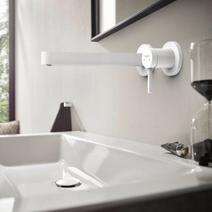 Hansgrohe Finoris tvättställsblandare, mat vit