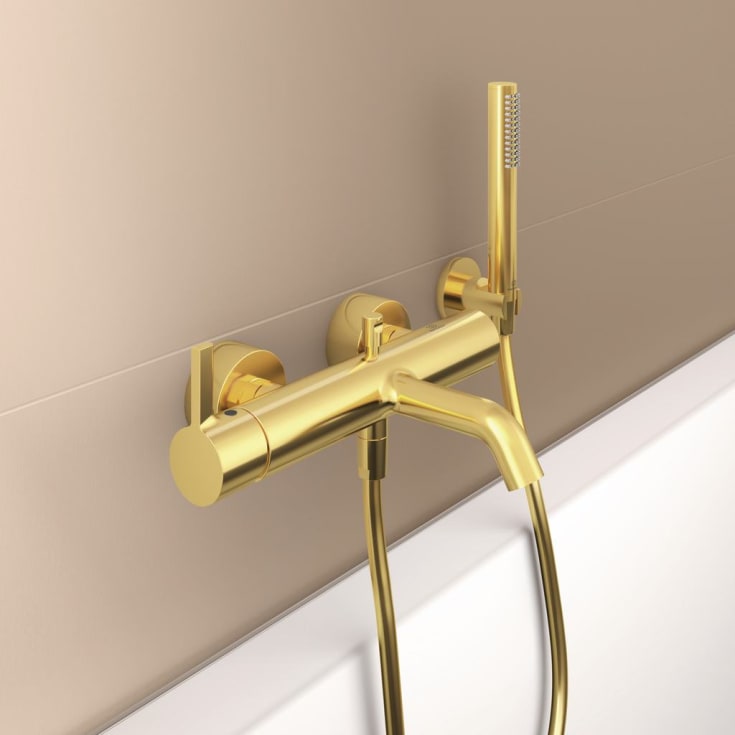 Ideal Standard Joy badkarsblandare med duschset, borstat guld