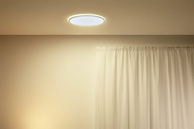 Wiz Superslim plafond, justerbar hvid, hvid, Ø43 cm