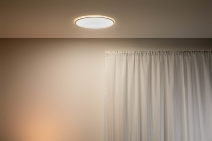 Wiz Superslim plafond, justerbar hvid, hvid, Ø43 cm