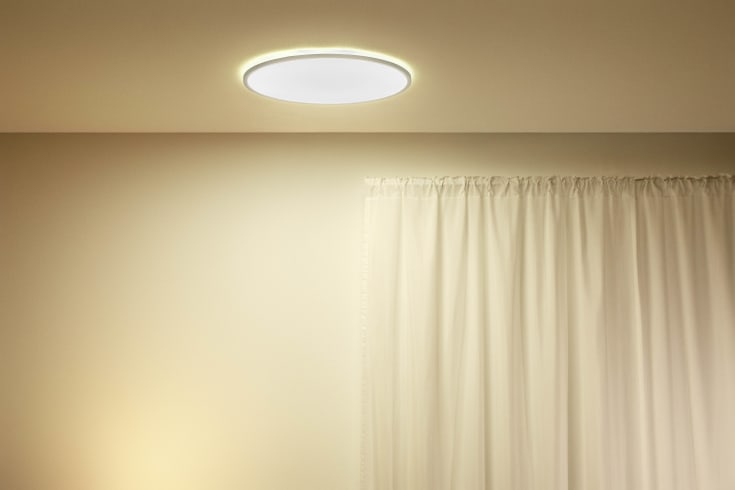 Wiz Superslim plafond, justerbar hvid, hvid, Ø55 cm