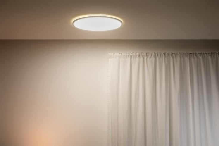 Wiz Superslim plafond, justerbar hvid, hvid, Ø55 cm
