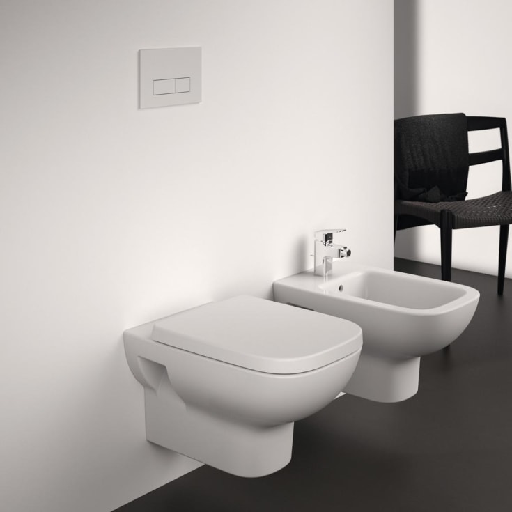 Ideal Standard i.life A væghængt toilet, uden skyllekant, hvid