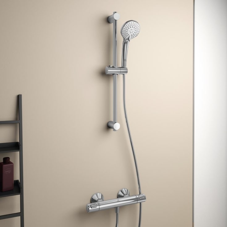 Ideal Standard Ceratherm T25 Idealrain brusesæt, vandbesparende,  krom
