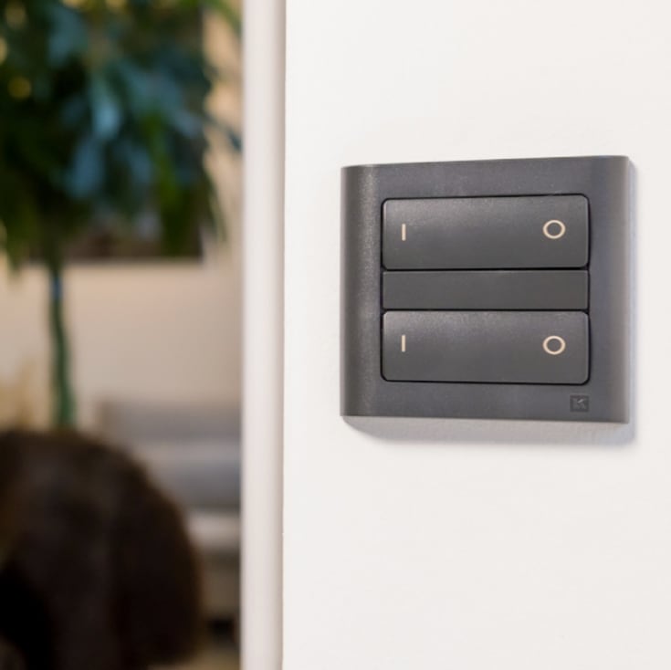 ZigBee Press - ST, koksgrå, På/Av