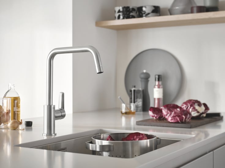 Grohe Quickfix Start köksblandare, stål