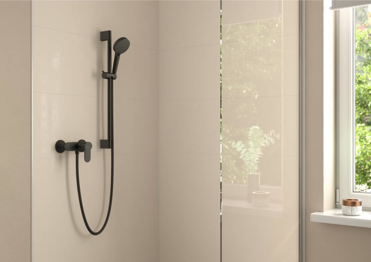 Hansgrohe Vernis Blend Vario 100 håndbruser, vandbesparende, mat sort