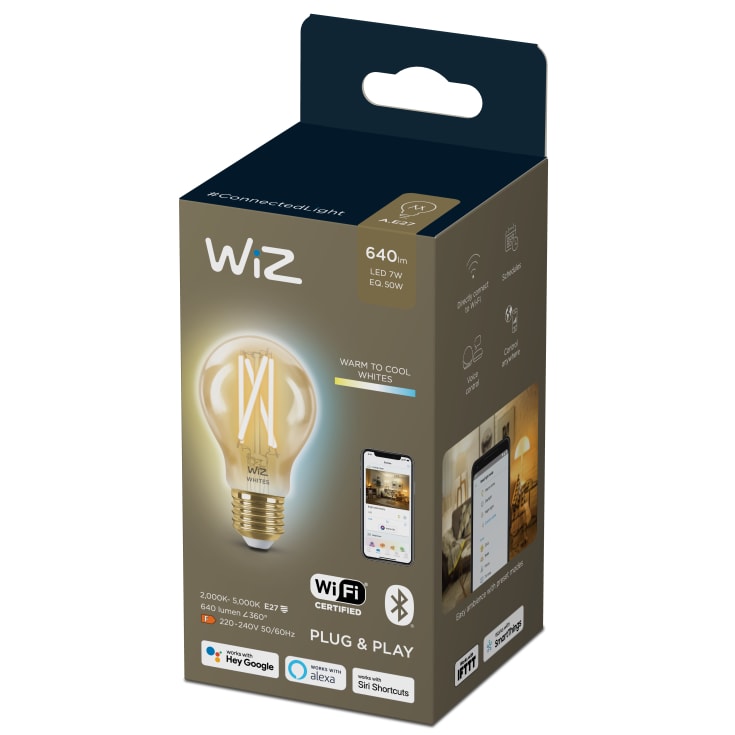 Wiz E27 standardpære, justerbar hvit