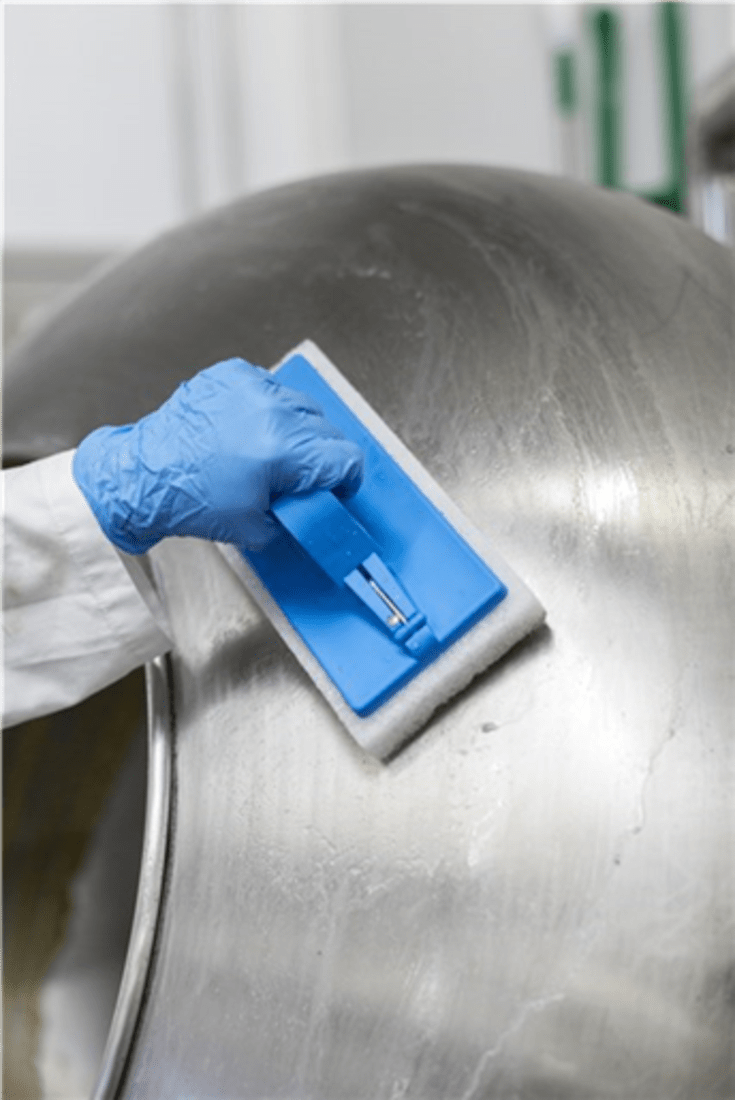 Skurenylonholder, håndmodel, 230 mm, hvid