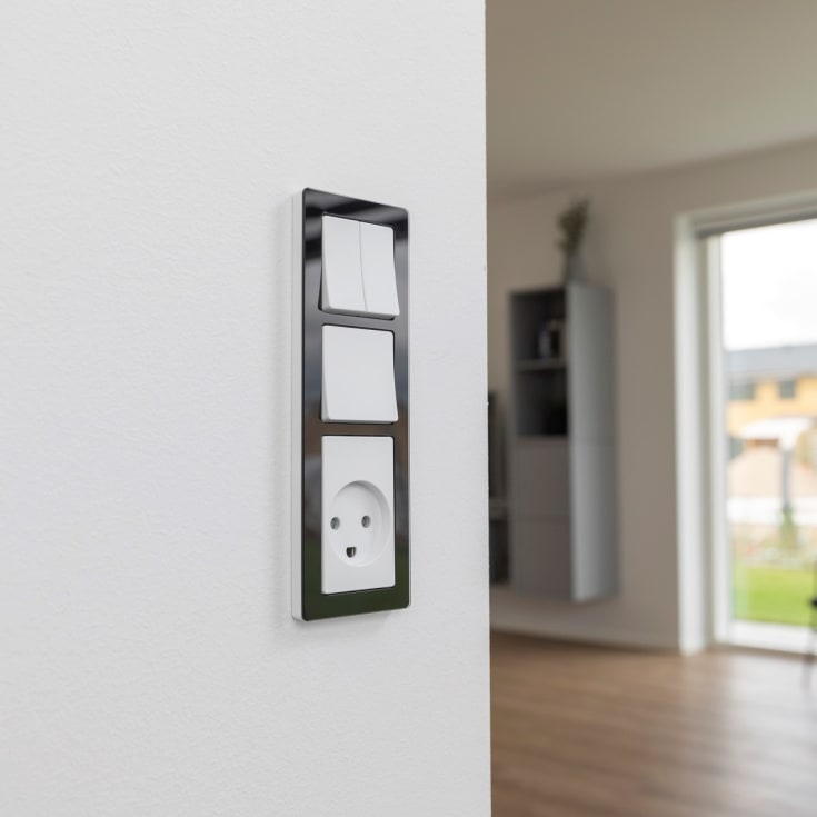 LK Fuga Pure 66 designramme, 3,5 modul, sort
