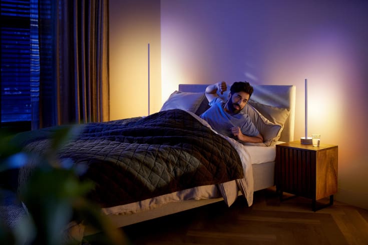 Philips Hue Signe Gradient bordlampe, træ
