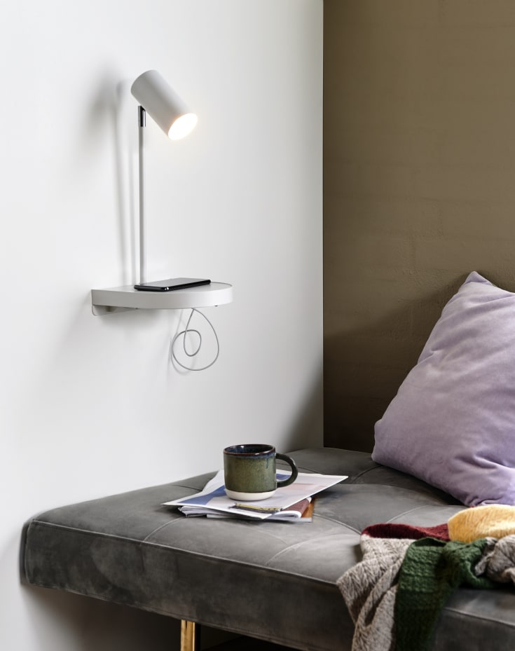 Nordlux Cody vägglampa med USB, vit