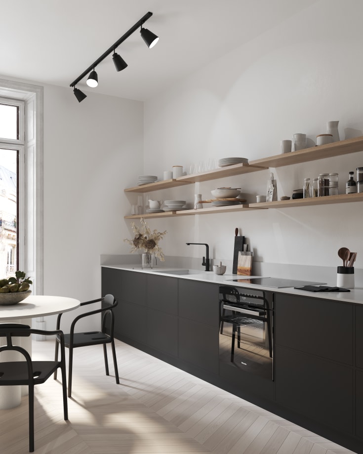 Nordlux Link Koniekel 1F skinnespot, sort
