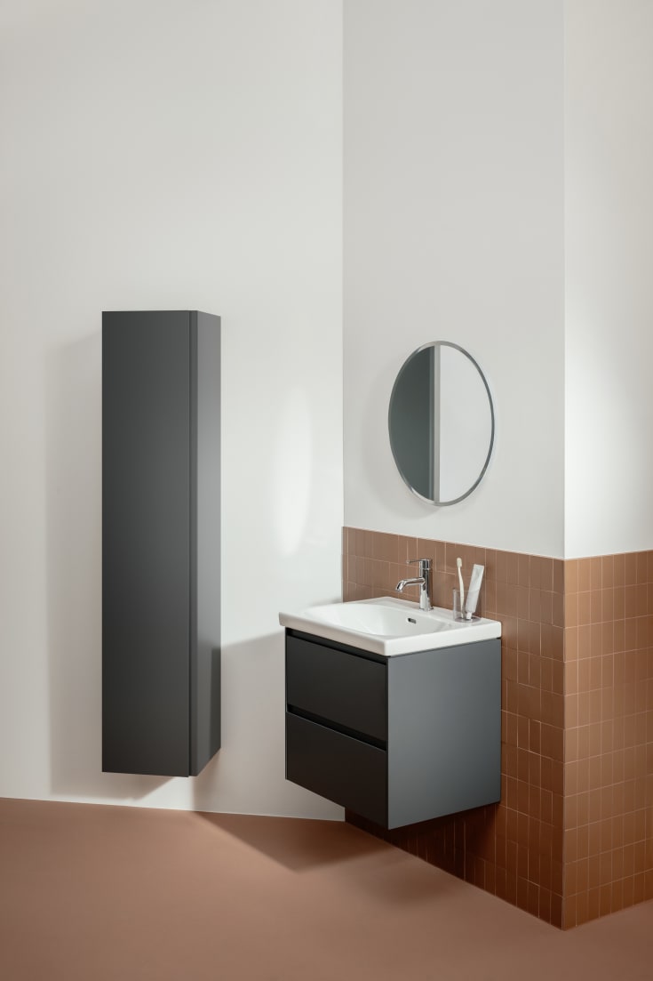 Laufen Lua Slim möbelpaket, 60x45,5 cm, matt grå