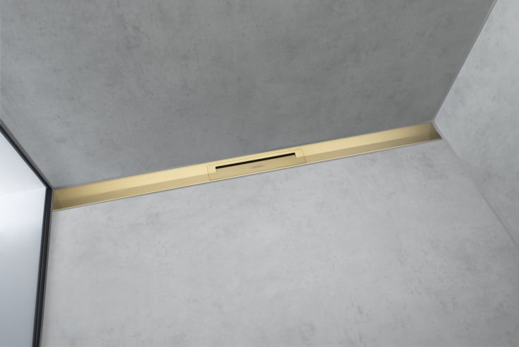 Hansgrohe Raindrain Flex avløpsrenne, 1000 mm, veggmontering, børstet bronse