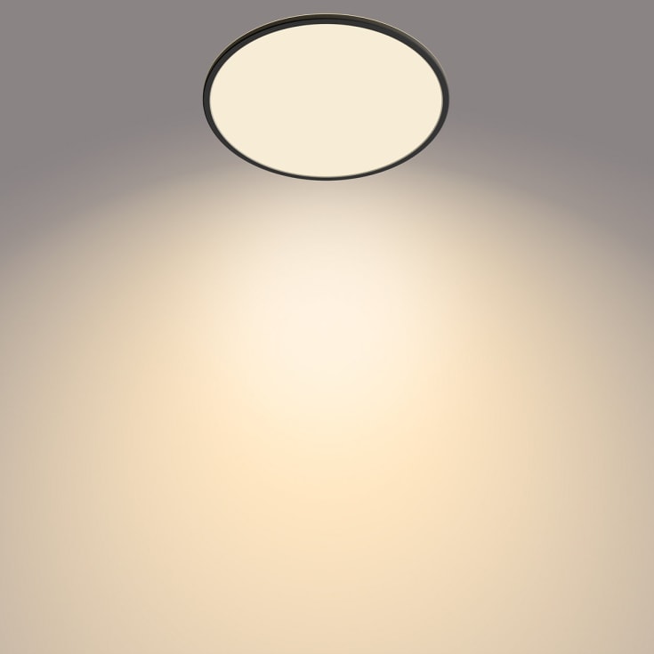 Philips myLiving SceneSwitch Super Slim plafond, svart, 2700K, Ø43 cm