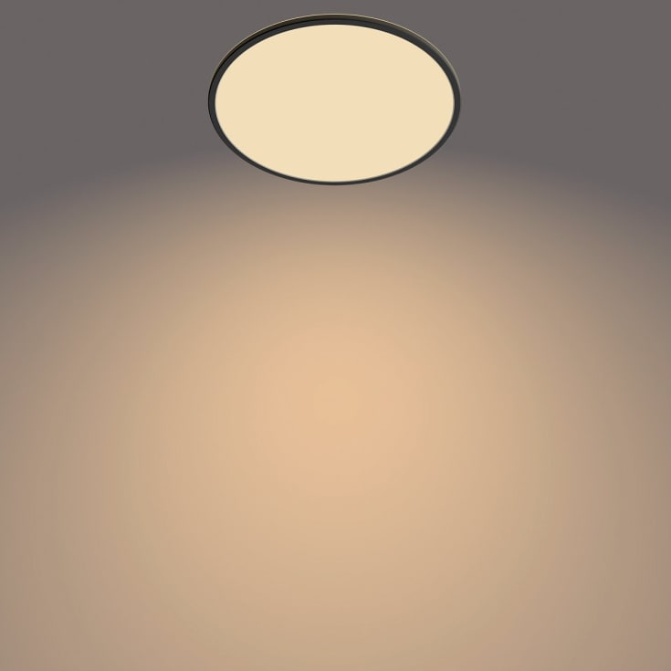 Philips myLiving SceneSwitch Super Slim plafond, svart, 2700K, Ø43 cm