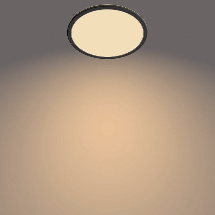 Philips myBathroom SceneSwitch Super Slim plafond, sort, 2700K, Ø25 cm